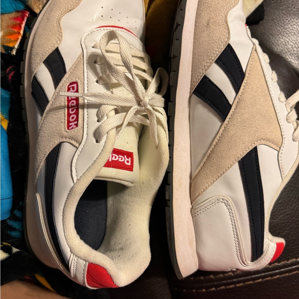 Reebok White and Navy Men's Shoes